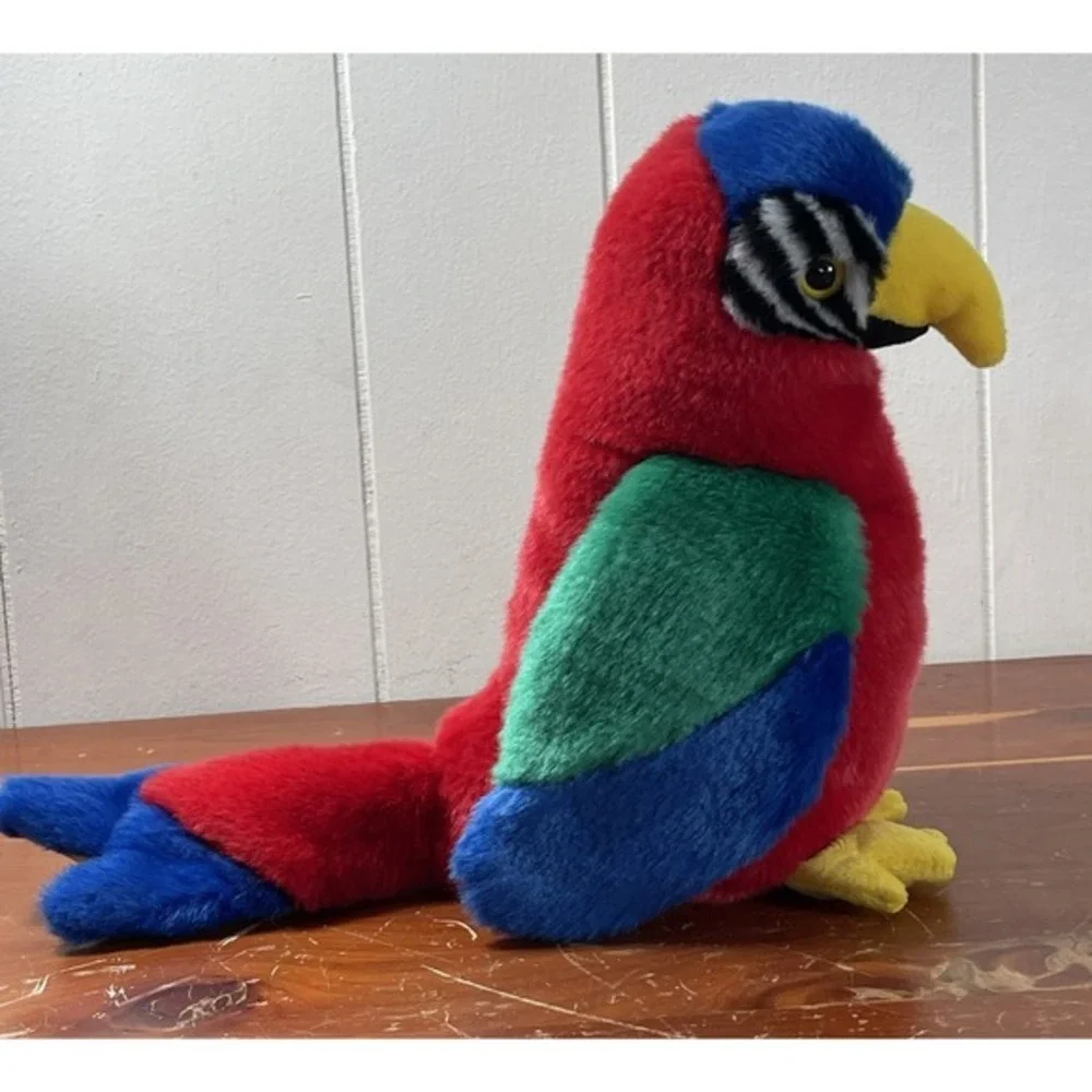 Ty Beanie Baby Parrot‎ Plush Toy 1999 Macaw Bird Stuffed Animal artsy fun bright